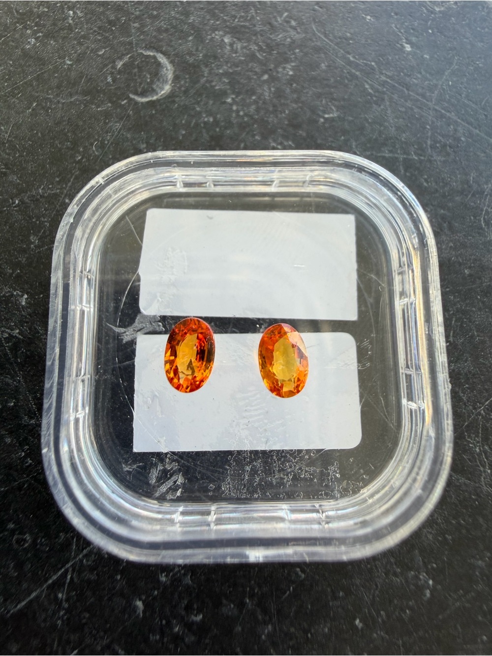 Citrine Oval Gemstone Stones Pair 1.19 carats total weight